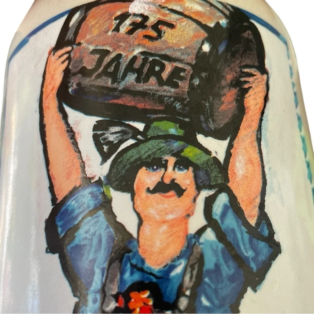 October Munchen beer stein, 1985, salt glaze stoneware, Fritz Dommel, no flaws